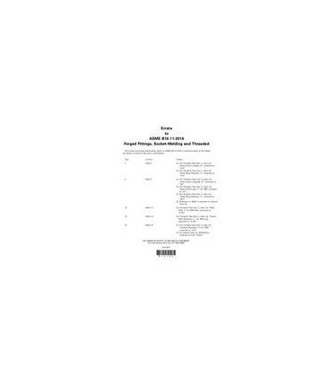 ASME B16.11-2016 Errata