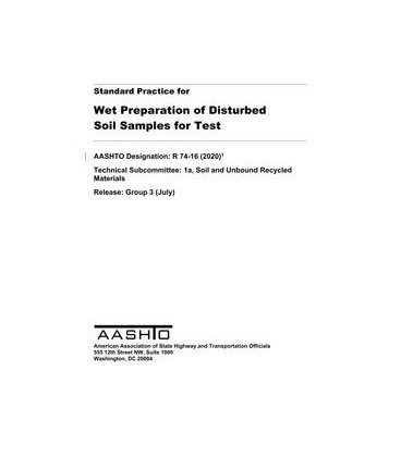 AASHTO R 74-16 (2020)