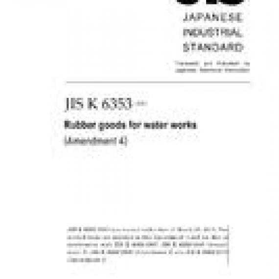 JIS K 6353:1997/AMENDMENT 4:2011