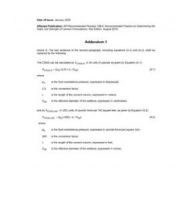 API RP 10B-6 Addendum 1